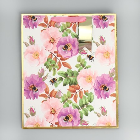 Gift package with a nameplate, packaging, "delicate flowers", 30.5 x 25.4 x 12.7 cm-5