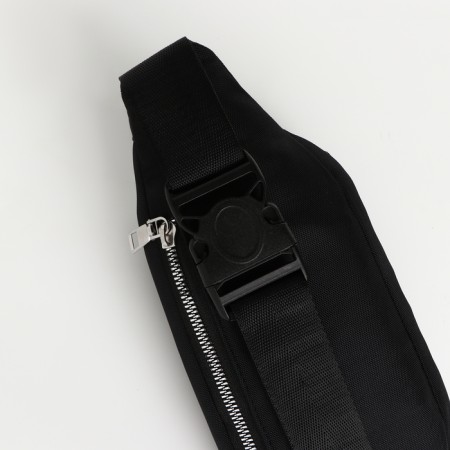 Lightning waist bag, 2 outer pockets, black color-3