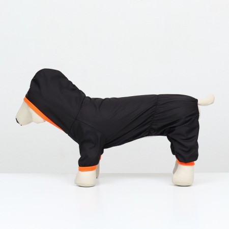 Overalls for animals, without lining, size XS, black-orange-3