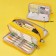 School pencil case on the zipper 3-section, yellow