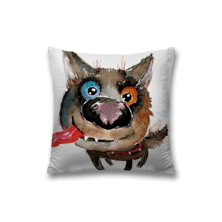 Pillowess decorative "Friendly Dog", on a zipper, size 45x45 cm