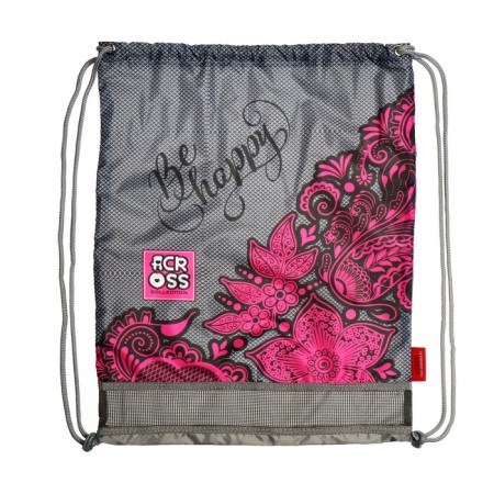 Frame backpack 37 x 28 x 12 cm, Across 194, filling: bag, pencil case, violet ACR22-194-9-12