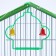 Poultry cell equipped BD-1/1D, 30 x 23 x 39 cm, green (packing 12 pcs)