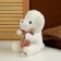 Soft toy "Bear", 25 cm, white color