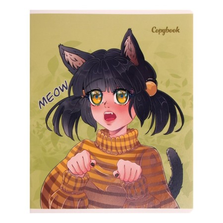 Notebook 48 sheets, in a cage, "anime", cover coated cardboard, twin-lame, Uf-psy 5v mix-6