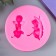 Mold Silicon "Two Angels" 2 objects 8x8x2 cm