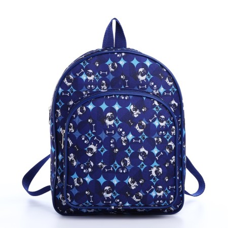 Baby backpack on lightning, external pocket, blue color-2