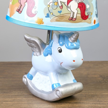 Table lamp "Unicorn" Blue E14 40W 220V 32x20x20 cm-5