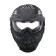 Glasses-mask for motorcycle driving, collapsible, transparent visor, visor, black color