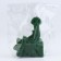 New Year's Equal candle “New Year: a snake with a gift”, green 77 x 61 x 35