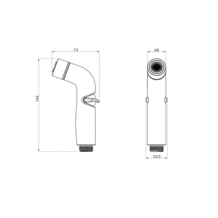 Lake for bidet IDDIS 040SC2Fi20, 73 x 24, rounded, stainless steel, chrome-3