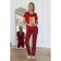 Female trousers, size 42, burgundy color