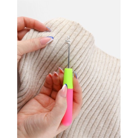 Needle for raising loops 3mm*15.5cm (FAS 3 pcs price per pcs) pink-yellow au-3