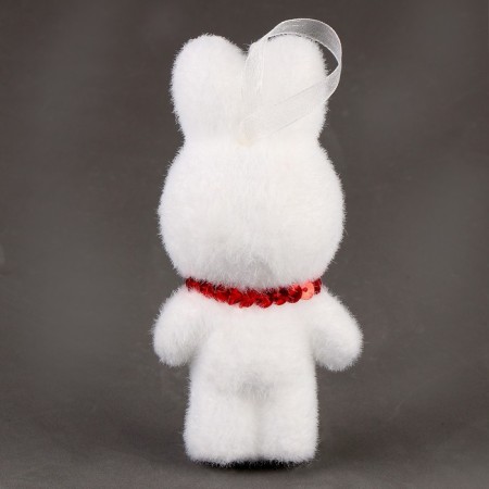 A toy of foam "Bunny" with snowflakes, 13 cm-2