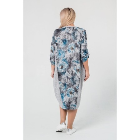 Women's dress, size 54, blue color-4