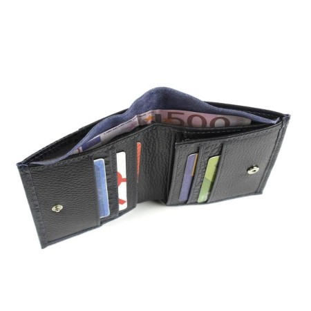 Wallet, button, 6 pockets, 1 section for trifles, n/k blue kayman/Blue Fleeter-4