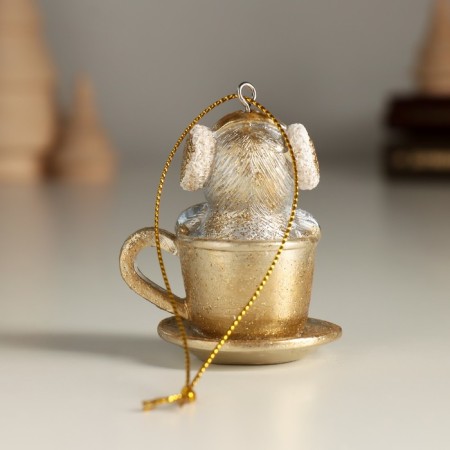 Souvenir Polystone Suspension "Penguin in a cup" 5.5x4x6 cm-2
