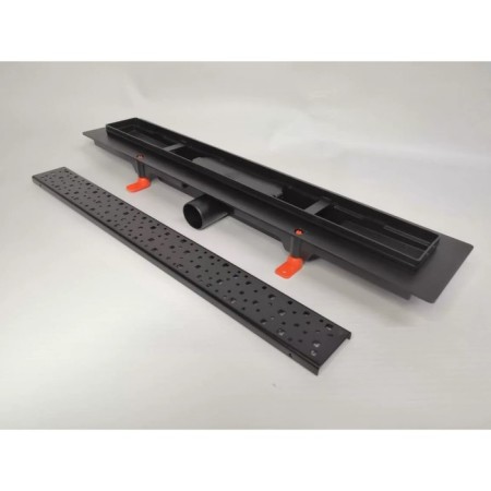 The Veconi Drops Black V850DB, D = 40 mm, lateral release, 915x125 mm, linear, black-1