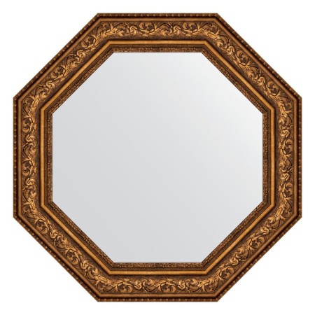 Mirror in the baguette frame, vignette aged bronze 109 mm, 80.6x80.6 cm