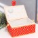 Casket for needlework "White peas on red" 13x17.5x24 cm