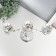 Summary Metal for 3 candles "Elegance" silver 35x31x11 cm