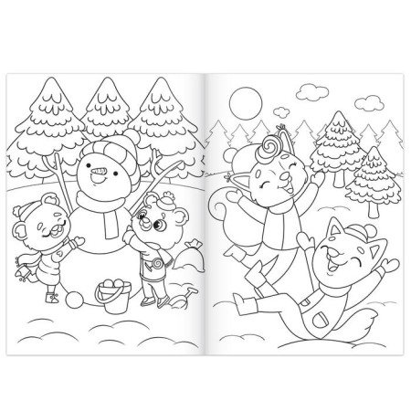 Coloring New Year's "mischievous animals", 12 p.-1