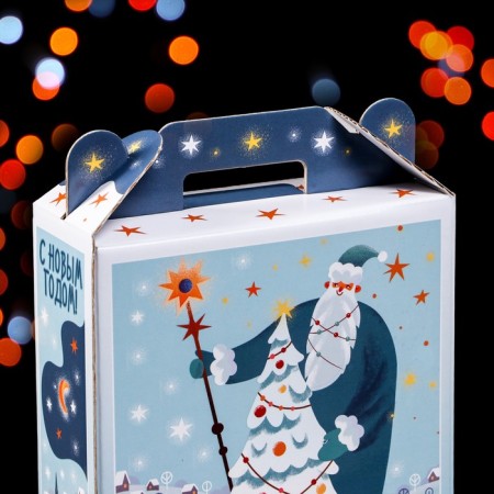 Gift box "Fantasy" in green 16.8 x 7 x 25 cm-4