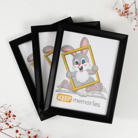 Set of photo frames plastic L-5 15x21 cm (3 pcs.), Black