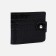 Women's wallet on the button, black color