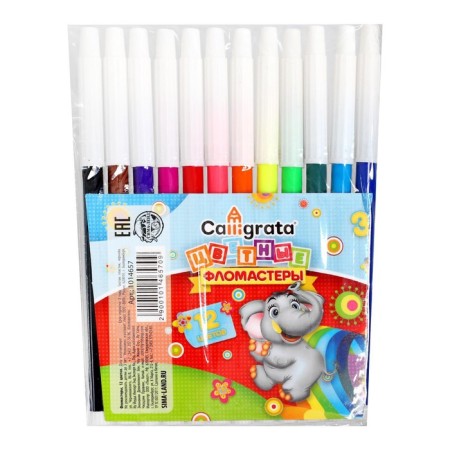 Felt -tip pens, 12 colors, non -premised cap-4