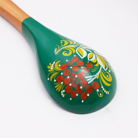 Spoon "Zelenushka", salad, 6 × 21, Khokhloma-4