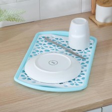 Battle with a liner for drying dishes, 40 × 24 cm, color mix