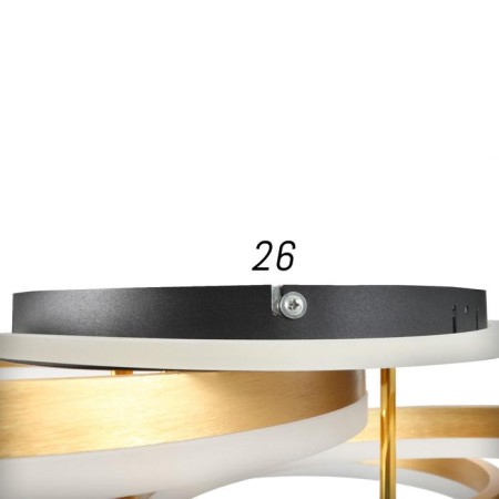 Causteen with PDU 1342/3 LED 160W 3000-6000K gold 77x55x20 cm Bayerlux-5