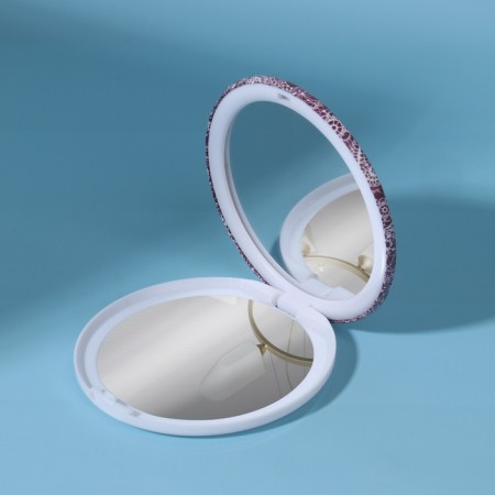 Folding mirror "Lace", D 7.5 cm, MIX drawing-2