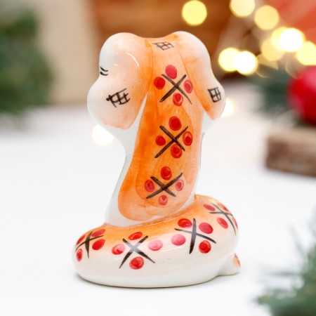 Souvenir "Snake Smile Red", 7 cm, porcelain-2
