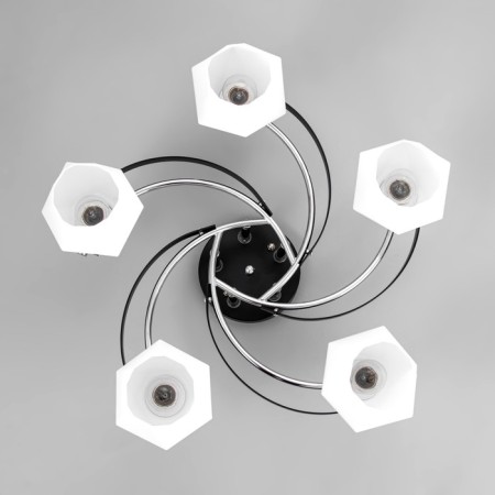 Versalya chandelier 5XE27 40W Black-chromium 60x60x26 cm Bayerlux-3