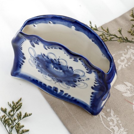 Morning, Gzhel, Porcelain, 11x13 cm-3