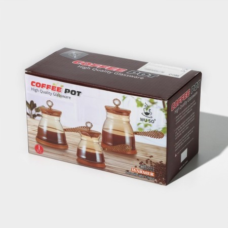 Glass Turkish with a lid Magistro "Arabica", 350 ml, 19 × 8.5 × 14 cm-6
