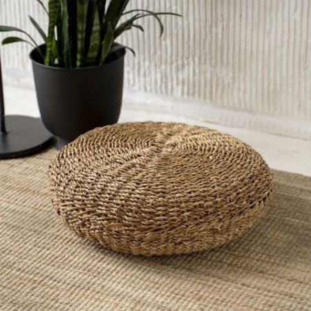 Round Puff "Sauer", diameter 20x60 cm, natural color-1