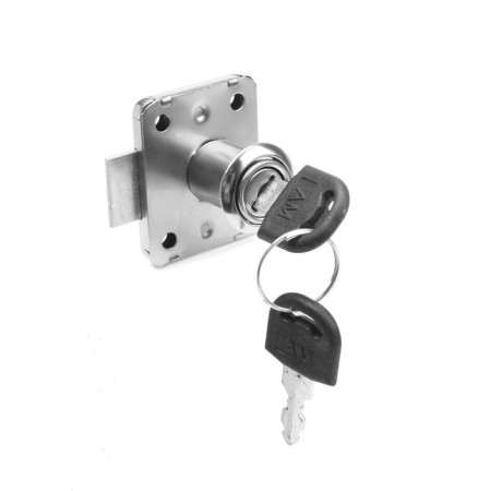 Furniture lock, nickelled ， 2 English keys