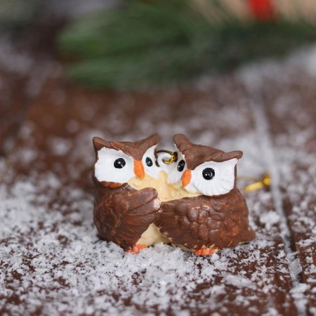 Christmas tree decoration "Love owls" 5x3.5 cm, mix