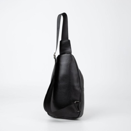 Sling bag, artificial leather, black color-1