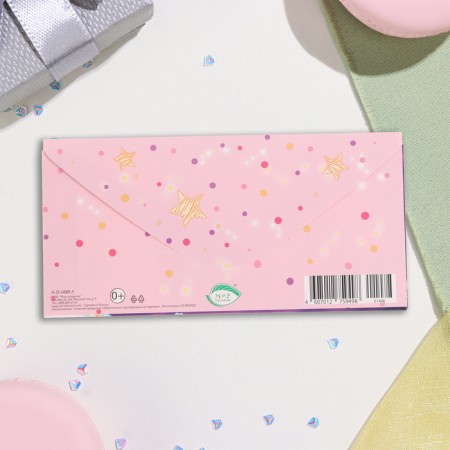 The envelope for the money "Let dreams come true!" Cake, candles, 17x8 cm-3