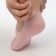 Socks for pedicure, silicone, with perforation, with a strap, size S, pink color