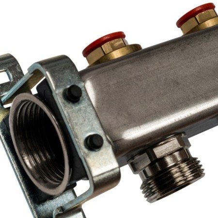 Collector Group Stout SMS-0932-000009, without flow meters, valve, 9 outputs, stainless steel. steel-1