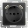Grounding socket, curtains and USBX2 WL08-SKGS-USBX2-IP20, black color