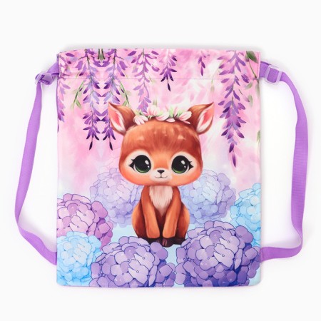Children's Bag "Olenenok", 35 × 30 cm, purple color-1