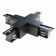 Connector X-shaped for the Technical Tracx-31b, 16.6x16.6x3.2 cm, black color black