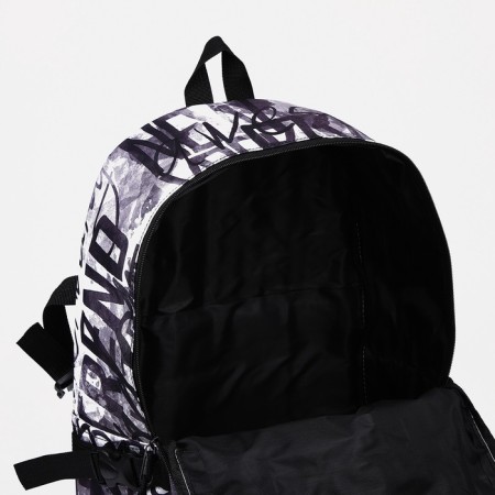 Young backpack from textiles on lightning, 3 pockets, color gray color-4
