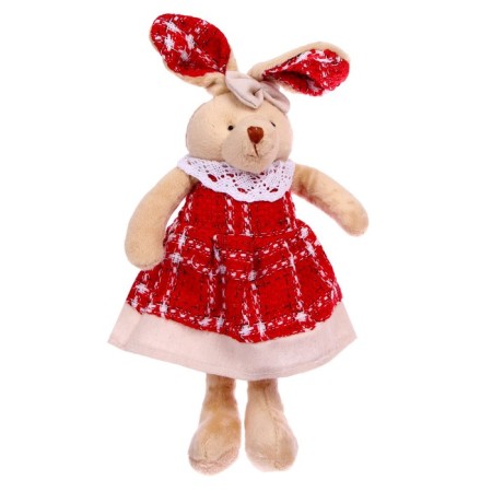 Soft toy "Zazyusha in a dress", color mix